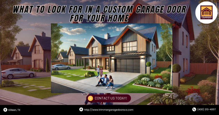 What to Look for in a Custom Garage Door for Your Home
